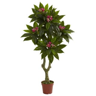Nearly Natural Nearly Natural Plumeria Round Topiary in Pot