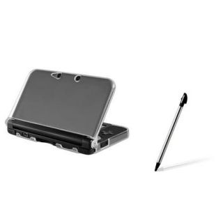 Insten Clear TPU Gel Rubber Soft Skin Case+Retractable Touch Pen Stylus for Nintendo 3DS XL