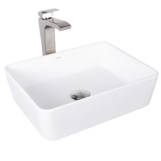 Sirena Composite Vessel Sink with Blackstonian Bathroom Vessel Faucet