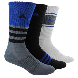 adidas Cushioned Assorted Color 3 Pack Crew Sock   Mens   Training   Accessories   Bold Blue/Onix/Black/White