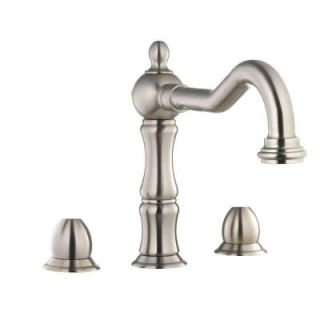 Belle Foret 2 Handle Deck Mount Roman Tub Faucet in Brushed Nickel A666574BNV