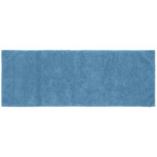 Garland Rug Queen Cotton Sky Blue 22 in. x 60 in. Washable Bathroom Accent Rug QUE 2260 03