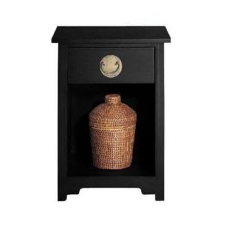 Home Decorators Collection Wuchow Antique Black 1 Drawer End Table 2364700210