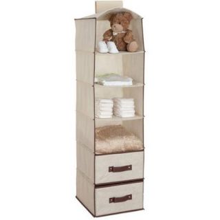 Delta Children 6 Shelf Hanging Storage Unit with 2 Drawers, Choose Your Color