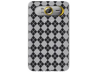 Amzer Luxe Argyle High Gloss TPU Soft Gel Skin Case   Clear For HTC HD7,HTC HD7S
