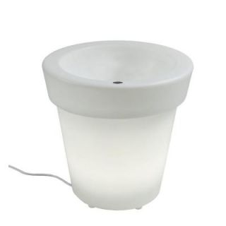 Filament Design Twist Production 20 in. White Outdoor Lighted Planter PH.000.75