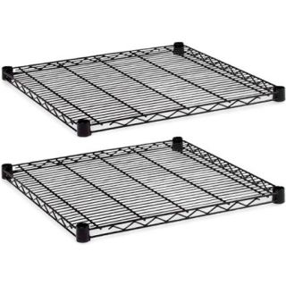 Alera Industrial Wire Shelving Extra Wire Shelves, 24" x 24", 2 Pack, Available in Silver or Black