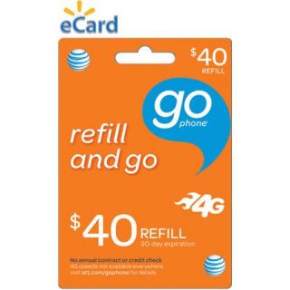 AT&T Mobility $40 Airtime Refill Card 