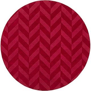 Artistic Weavers Central Park Red Chevron Carrie Area Rug; Round 79