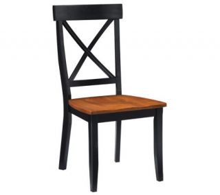 Home Styles Set of 2 Black Dining Chairs —