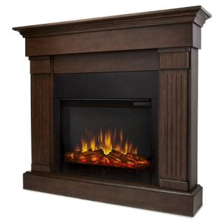 Real Flame Crawford Slim Electric Decorative Fireplace   Chestnut Oak