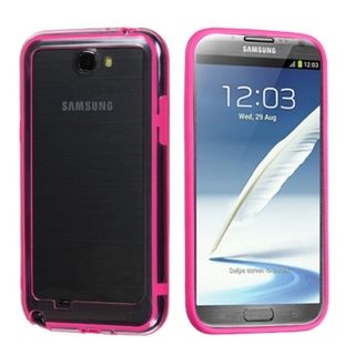 BasAcc Hot Pink/ Clear MyBumper Case for Samsung Galaxy Note II/ 2