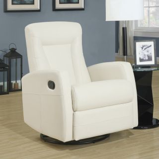 Monarch Specialties Ivory Bonded Leather Recliner