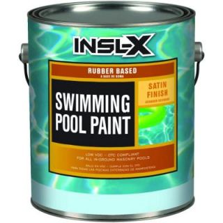 Insl X 1 gal. Satin Rubber Based White Swimming Pool Paint RP2710