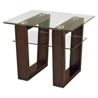 Magnussen Cordoba Rectangular End Table with Glass Top   Coffee/Glass
