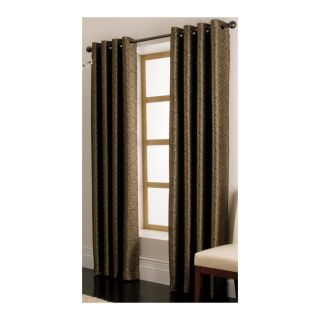 allen + roth Vernon 63 in L Solid Chocolate Grommet Curtain Panel