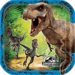 7" Square Jurassic World Party Plates, 8ct