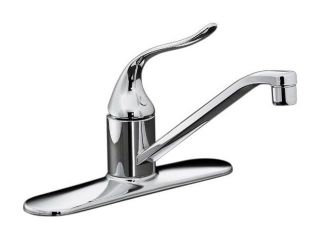 KOHLER K 15171 P CP Coralais Single control Kitchen Sink Faucet with 8 1/2" Spout and Lever Handle Polished Chrome