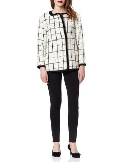 Almost Famous Checkered Jacket White