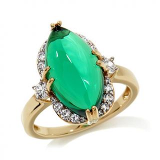 Victoria Wieck Absolute™ and Simulated Emerald Vermeil Ring   7812683