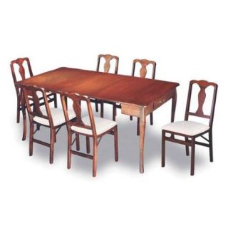 Expanding Dining Table in Warm Cherry Finish