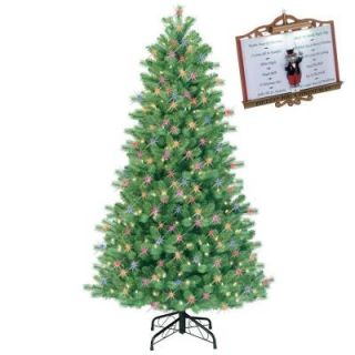 GE 6.5 ft. Pre Lit Just Cut Bavarian Pine Artificial Christmas Tree with Multi Color Light 16667HD