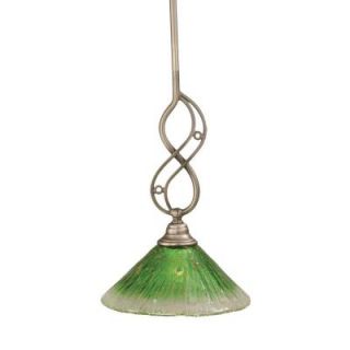 Filament Design 1 Light Brushed Nickel and Charcoal Spiral Pendant CLI TL5012227