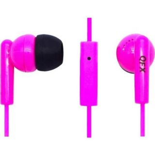 QFX Noise Isolating Earbuds In Line Microphone   Stereo   Cotton Candy   Mini phone   Wired   32 Ohm   20 Hz   20 kHz  