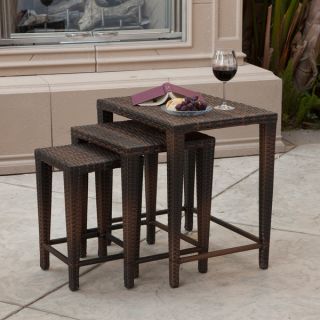 Christopher Knight Home Lido Outdoor Wicker Table Set (Set of 3)