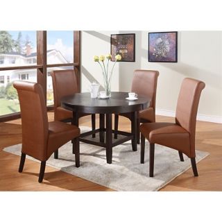 Modus Bossa 48 Inch Round Casual Dining Table in Dark Chocolate Finish   2Y2161R48