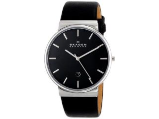 Skagen Men's SKW6104 Ancher Quartz 3 Hand Date Stainless Steel Black Dial Watch