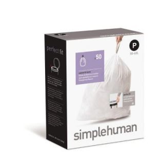 simplehuman Code P Custom Fit Trash Can Liner (50 Pack) CW0172