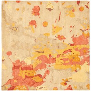 Safavieh Abstract Painting Beige Multi 6' Square Rug   6765557