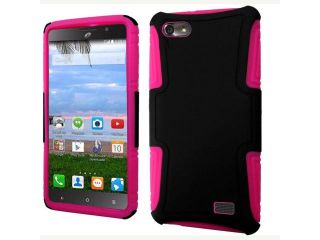 Huawei Raven LTE Case, eForCity Dual Layer [Shock Absorbing] Protection Hybrid PC/Silicone Case Cover For Huawei Raven LTE, Teal/Hot Pink