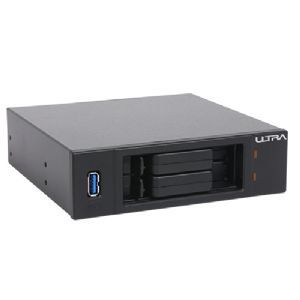 ULTRA Internal Hot Swap HDD/SSD Dock   SATA & USB Internal Interface, 1 x USB 3.0 Port, 2 x 2.5 SATA, Fits in 5.25 Drive Bay