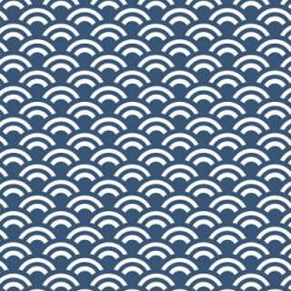 Liberty 18 in. Navy Scallops Adhesive Shelf Liner DLN001 NVY C