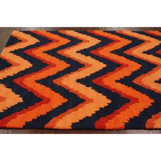 Fergie Orange Chic Chevron Rug