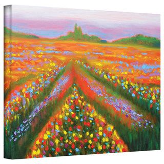 Susi Franco Floral Landscape Gallery Wrapped Canvas  