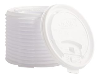 Dixie TB9542 Plastic Lids for Hot Drink Cups, 12 & 16 oz., White, 1000/Carton