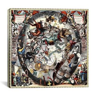 iCanvas ''Harmonia Macrocosmica   The Southern Hemisphere of Both the Starry Vault and the Earth, Shown Scenographically'' Canvas Wall Art by Andreas Cellarius