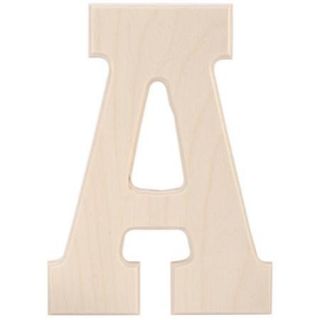 Baltic Birch University Font Letters & Numbers 5" Letter A