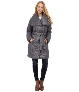 Kenneth Cole New York Faux Down Coat with Evelope Collar Gray