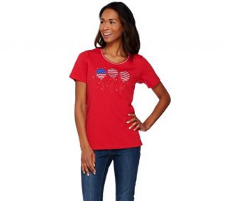 Quacker Factory Americana Novelty Short Sleeve T shirt —
