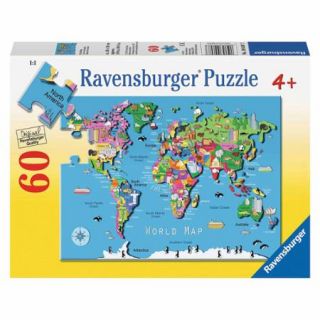 World Map Puzzle, 60 Pieces