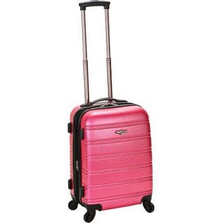 Rockland Luggage Melbourne 20" Expandable ABS Carry On, Pink