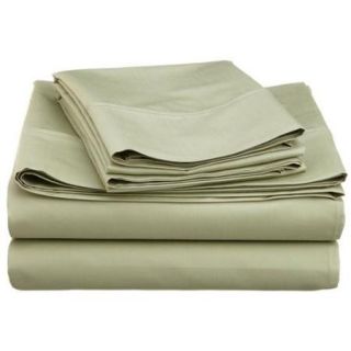Luxor Treasures Cotton Blend 600 Thread Count Sateen Wrinkle resistant Deep Pocket Sheet Set Cal King   Sage