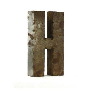 Letter H Metal Wall Art   Small   10.5W x 18H in.