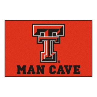 FANMATS Texas Tech University Red Man Cave 1 ft. 7 in. x 2 ft. 6 in. Accent Rug 14612