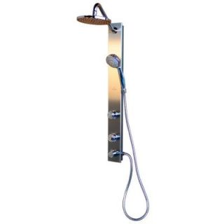 PULSE ShowerSpas Aloha 3 Spray 2 Jet Shower System with HandShower in Brushed Stainless Steel 1021 SSB