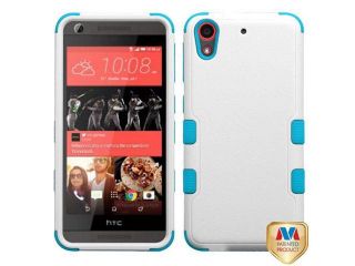 HTC Desire 626 626S Hard Cover and Silicone Protective Case   Hybrid Triad Natural Ivory White/ Tropical Teal Tuff